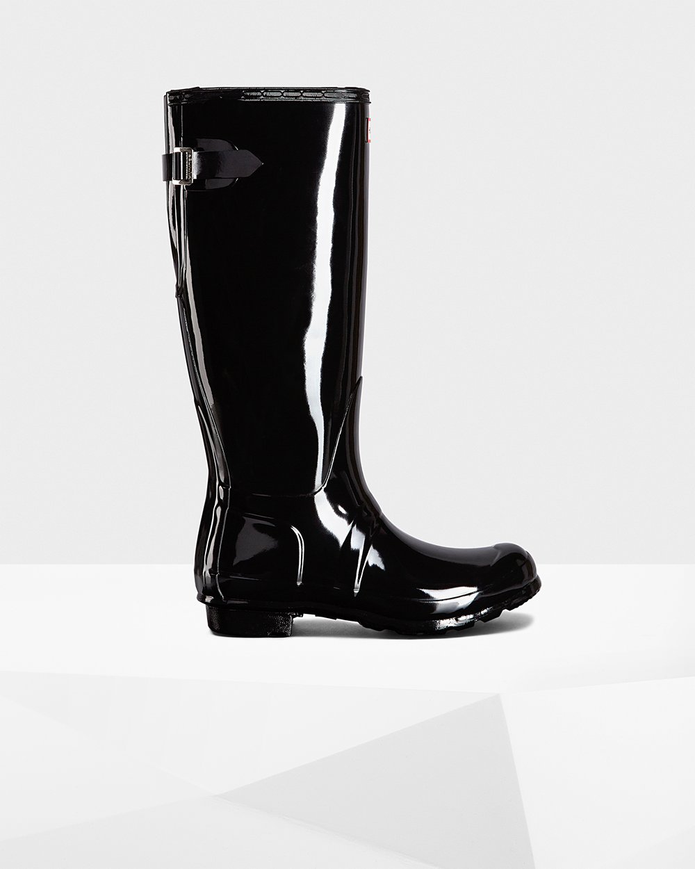 Hunter Mujer Original Back Adjustable Gloss - Botas de Lluvia Negras - 175-LMUSWF